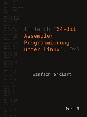 cover image of 64-Bit Assembler Programmierung unter Linux